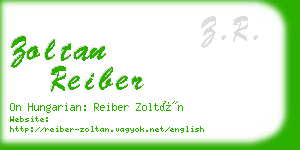 zoltan reiber business card